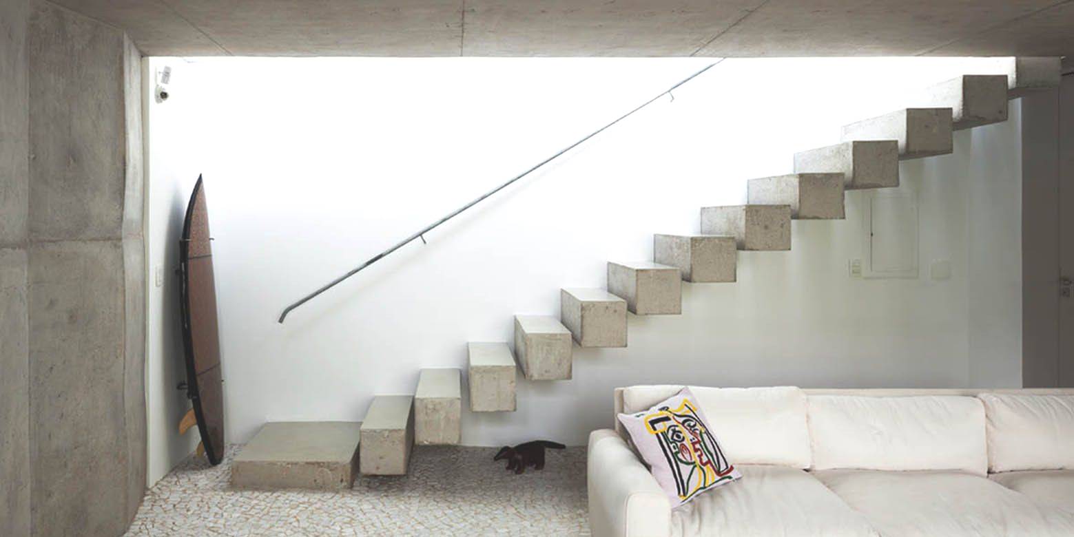 betonnen zwevende trap